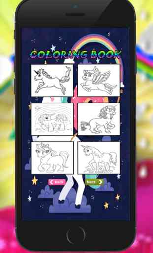 Unicorns Cheval Coloring Book Dessin Jeu de peintu 3