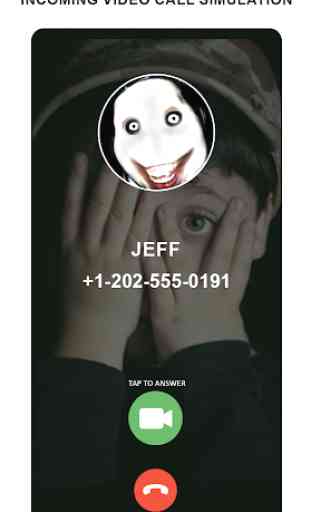 jeff the killer fake video call 1