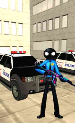 Police Superhero Stickman Rope Hero Gangstar Crime 1