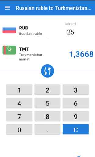 Ruble to Turkmenistan Manat / RUB to TMT Converter 1