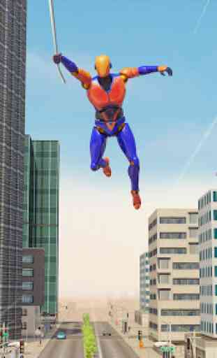 Grand Flying Robot Rope Hero - Crime City Gangster 3