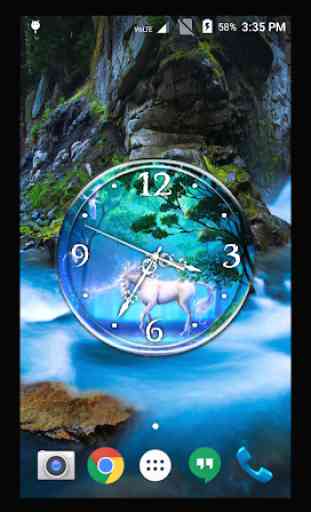 Unicorn Clock Live Wallpaper 1