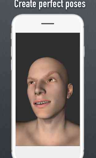 Face Model - 3D virtual human head pose tool 2