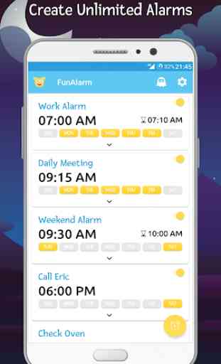 FunAlarm – Cute Alarm Clock with Games 2