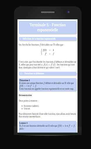 Maths TS : Fonction exponentielle 1
