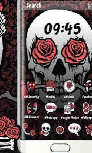 Thème Rose Skull Punk 4