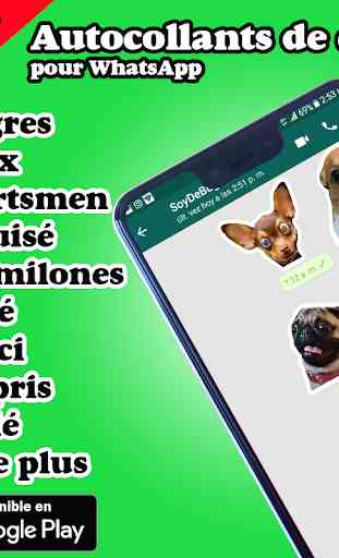 Autocollants des chiens pour Chating WAStickerapps 1