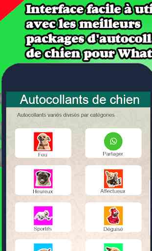 Autocollants des chiens pour Chating WAStickerapps 2