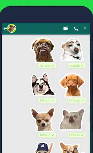 Autocollants des chiens pour Chating WAStickerapps 4