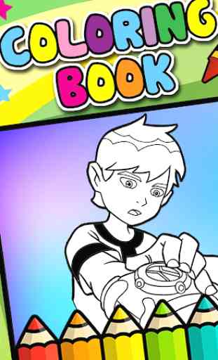 Ben - Aliens 10 Coloring Book Pages - Game 1