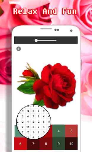 Fleurs roses à colorier par nombre - Pixel Art 4