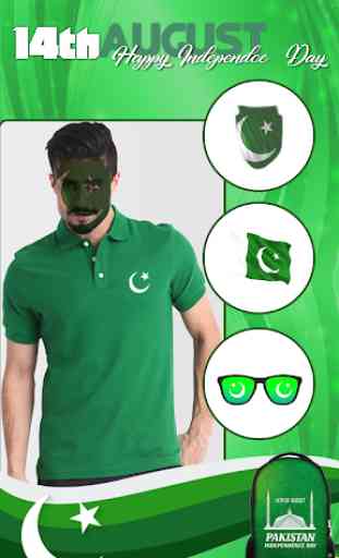 Pakistan flag Face Photo Editor : Independence Day 2
