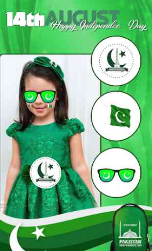 Pakistan flag Face Photo Editor : Independence Day 3