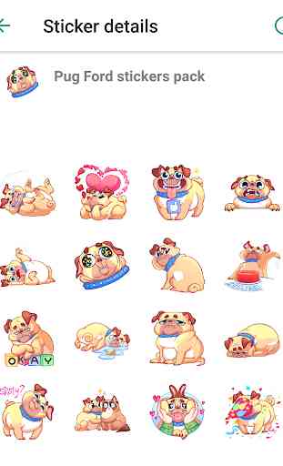 Pugsly The Dog Stickers 3