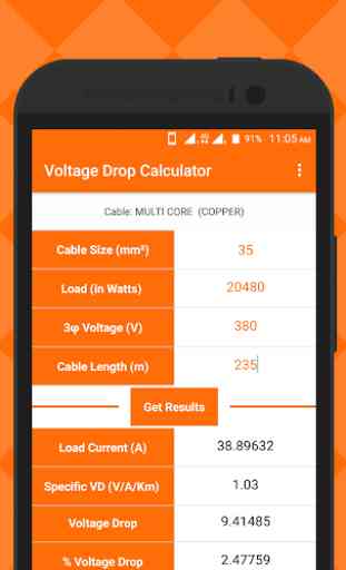 Voltage Drop Calculator | MEP 1