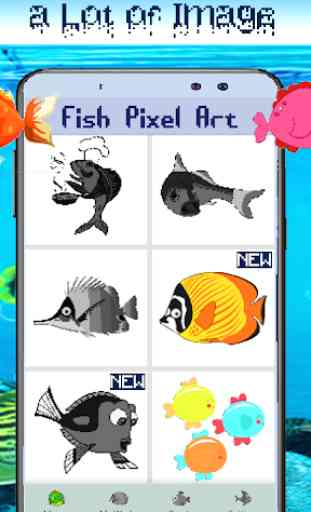 coloring of fish:PixelArt 2