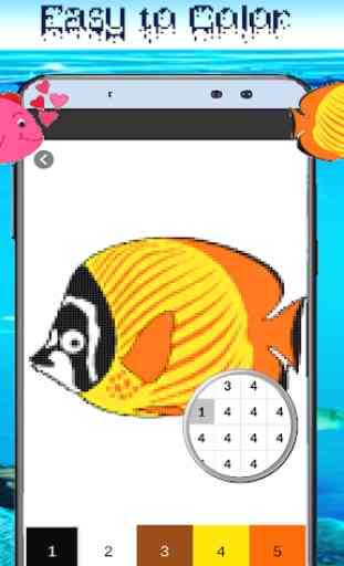 coloring of fish:PixelArt 3