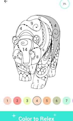 Paint Color - Paint color by number, coloring book 4