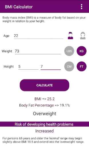 BMI - BFP Calculator 2