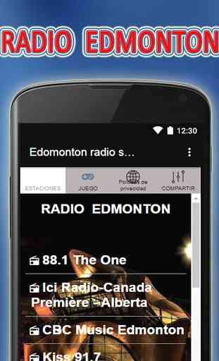 Edmonton radio station Canada FM AM gratis on line 1