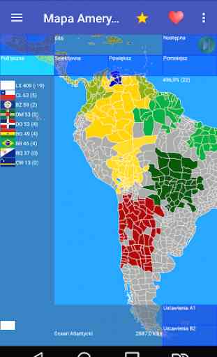 Mapa Ameryki Południowej 1