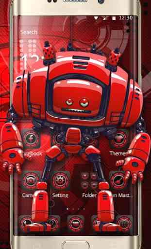 Thème robot mignon rouge 1