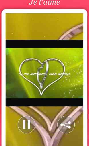 Cartes d'amour animées - Messages vidéo pour dire Je t'aime 4