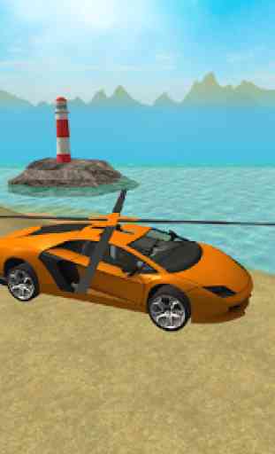 Flying  Helicopter Car 3D Free 3