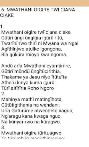 Nyimbo Cia Kiroho - Kikuyu Hymn 1