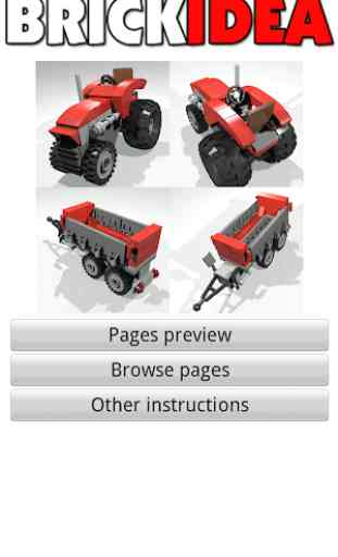 Bricks Instruction Tractor with trailer 1