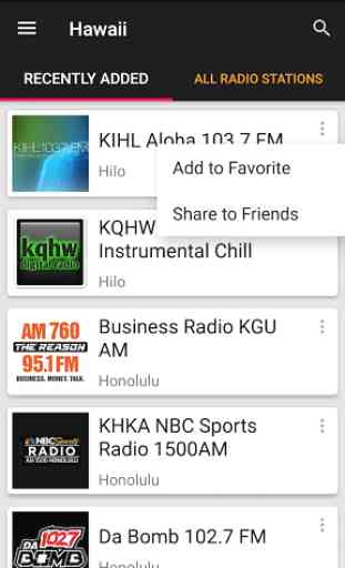 Hawaii Radio Stations - USA 1