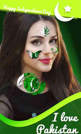 Pakistan Flag Face photo Maker 14 August 1