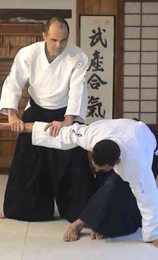 Exercices d'aïkido et de karaté. Auto défense 1