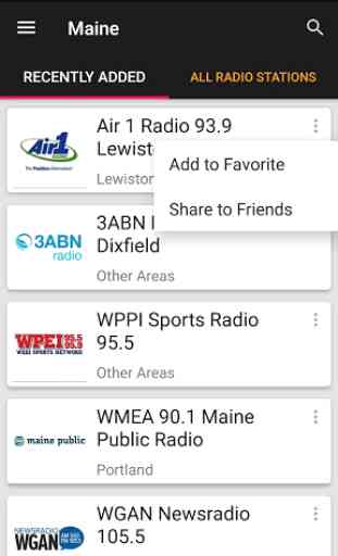 Maine Radio Stations - USA 1