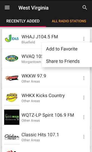 West Virginia Radio Stations - USA 1