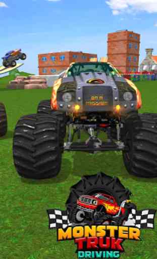 Monster Truck Driving Off Route Stunts 4
