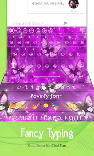 Neon Butterfly Keyboard 3