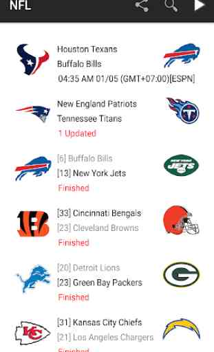Watch Live American Football Score and Streaming 1