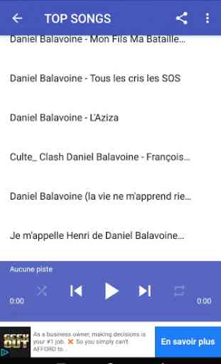Chansons Daniel Balavoine Sans internet 2
