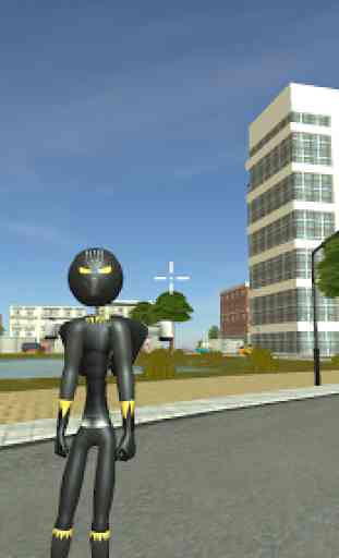 Stickman Panther jetpack Crime Simulator 4