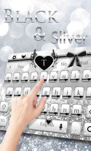 Noir argent clavier theme Black Silver 3