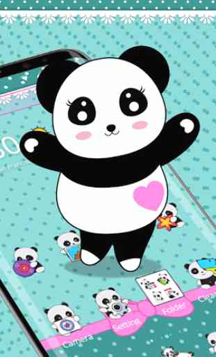 Beau thème de panda mignon 2
