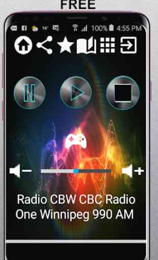CA Radio CBW CBC Radio One Winnipeg 990 AM App Rad 1