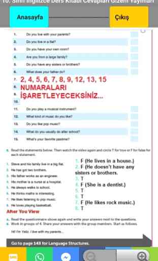 10. Sınıf İngilizce Ders Kitabı Cevapları 3