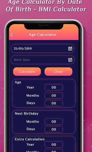 Age Calculator By Date of Birth - BMI Calculator 2