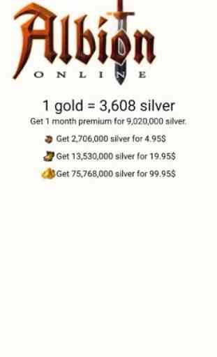 Albion Online gold price 1