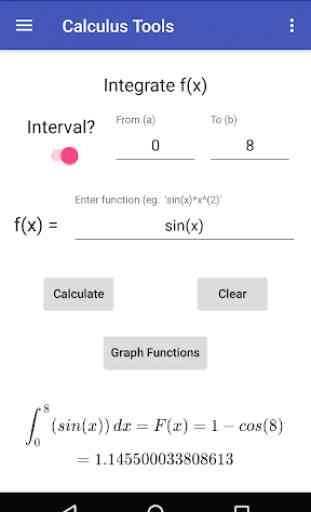 Calculus Tools: Integrate, Derive and Graph 1