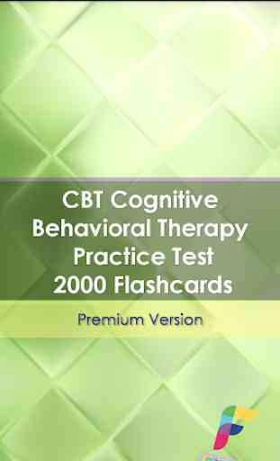 CBT Cognitive Behavioral Therapy Review +2000 Quiz 1