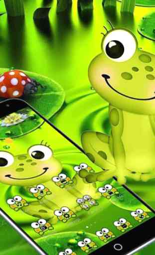 Cute Cartoon Big Eyes Frog Theme 4