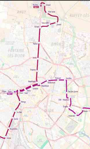 Dijon Tram Map 2